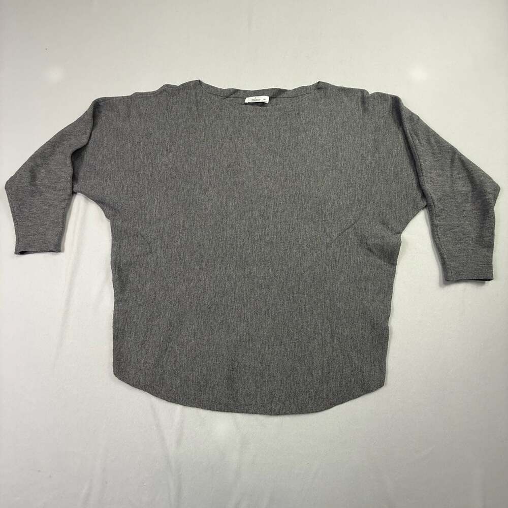 Milano Essential Grey Boat Neck Dolman Sleeve Knit Top Size XS